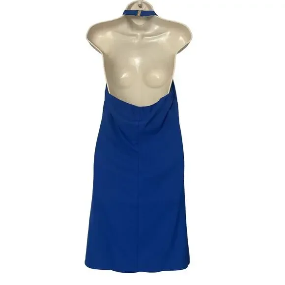Hutch Blue Crepe‎ Halter Dress Size M